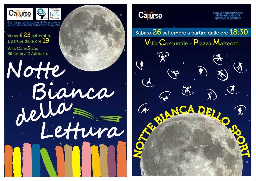 NOTTE BIANCA DELLA LETTURA E SPORT